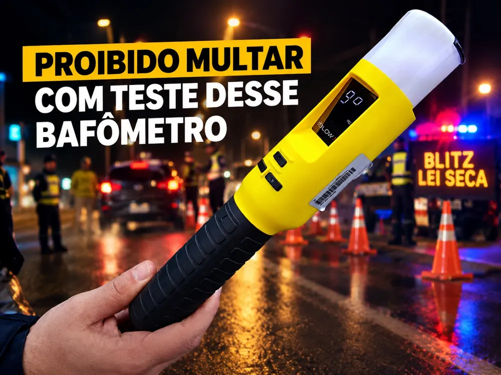 Bafômetro passivo, o aparelho amarelo de sopro à distância e sem bico usado na triagem das blitz da lei seca